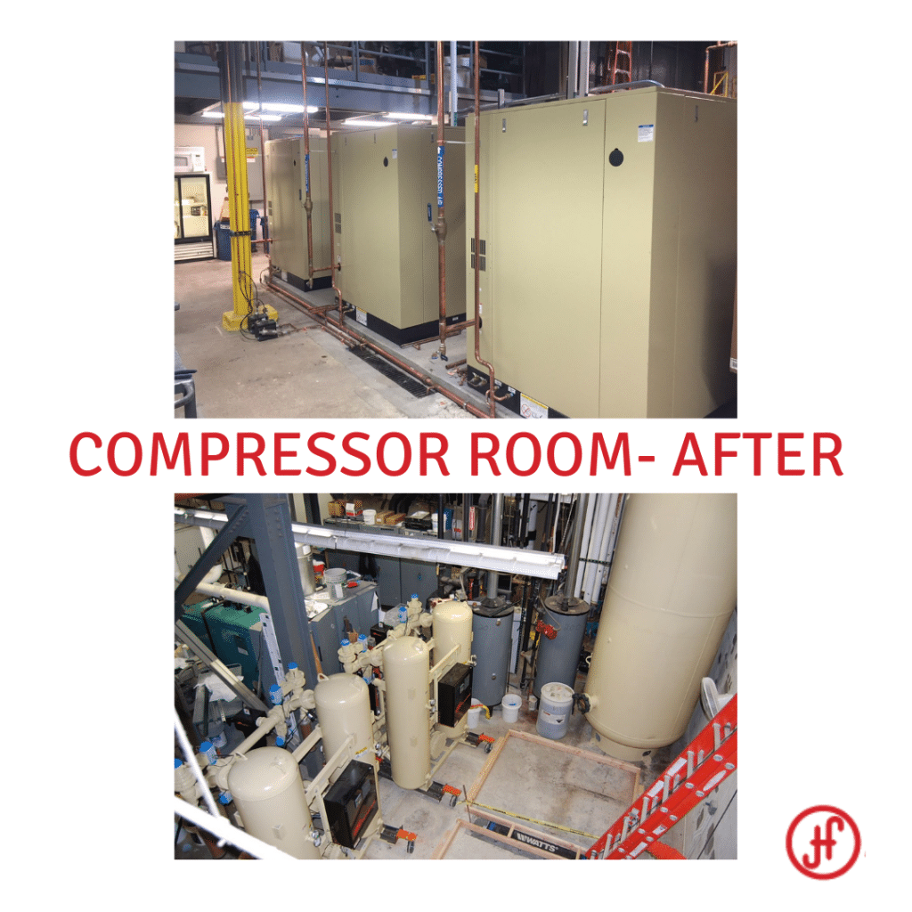 Compressor Room Before and After